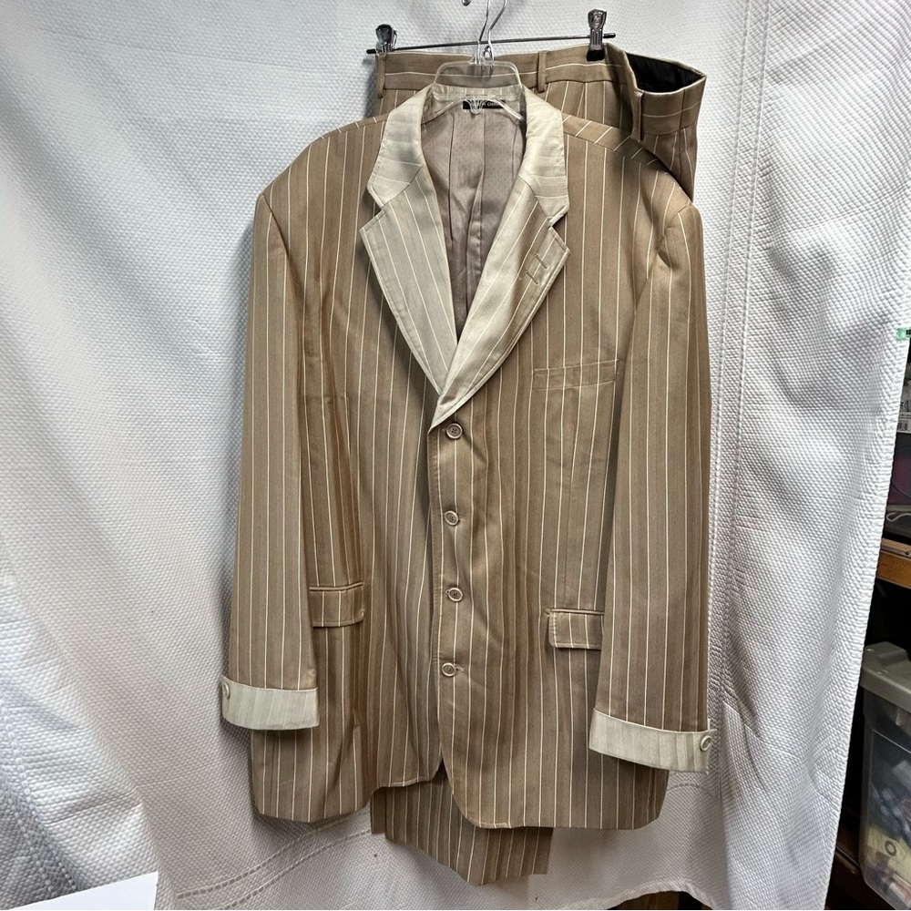 Milano Tan and Cream Suit Blazer Classic Cut 52L/46L